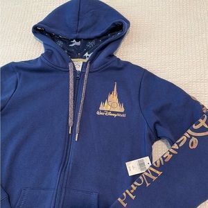 SOLD - NWT Disney 50th Anniversary zip up hoodie sweater size small new